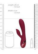 Smooth Silicone Rabbit Vibrator - Dark Cherry Loveline Smooth Silicone Rabbit Vibrator - Dark Cherry Loveline