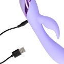 Smooth Silicone Rabbit Vibrator - Digital Lavender Loveline Smooth Silicone Rabbit Vibrator - Digital Lavender Loveline