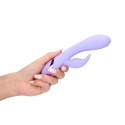Smooth Silicone Rabbit Vibrator - Digital Lavender Loveline Smooth Silicone Rabbit Vibrator - Digital Lavender Loveline