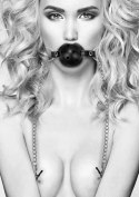 Breathable Ball Gag With Nipple Clamps Ouch! Breathable Ball Gag With Nipple Clamps Ouch!