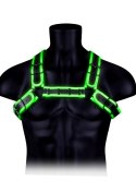 Buckle Bulldog Harness - GitD - Neon Green/Black - S/M Ouch! Buckle Bulldog Harness - GitD - Neon Green/Black - S/M Ouch!