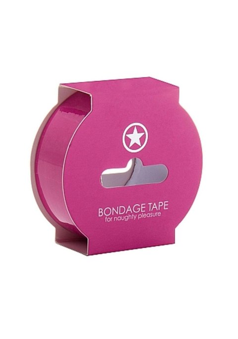 FfNon Sticky Bondage Tape - 17,5 Meter - Pink Ouch! FfNon Sticky Bondage Tape - 17,5 Meter - Pink Ouch!