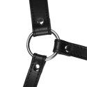 Head Harness with Mouth Cover and Solid Ball Gag - Black Ouch! Head Harness with Mouth Cover and Solid Ball Gag - Black Ouch!
