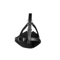 Head Harness with Mouth Cover and Solid Ball Gag - Black Ouch! Head Harness with Mouth Cover and Solid Ball Gag - Black Ouch!