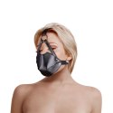 Head Harness with Mouth Cover and Solid Ball Gag - Black Ouch! Head Harness with Mouth Cover and Solid Ball Gag - Black Ouch!
