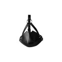 Head Harness with Mouth Cover and Solid Ball Gag - Black Ouch! Head Harness with Mouth Cover and Solid Ball Gag - Black Ouch!