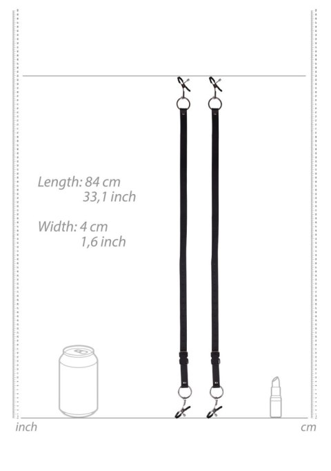 Labia Spreader with Clamps - Black Ouch! Labia Spreader with Clamps - Black Ouch!
