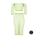Long Sleeve Crop Top and Long Skirt - Green - XS/XL Ouch! Long Sleeve Crop Top and Long Skirt - Green - XS/XL Ouch!