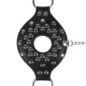 Open Mouth Gag Head Harness with Plug Stopper - Black Ouch! Open Mouth Gag Head Harness with Plug Stopper - Black Ouch!
