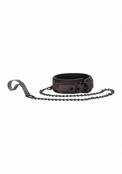 Ouch - Elegant Collar with Leash - Titanium Grey Ouch! Ouch - Elegant Collar with Leash - Titanium Grey Ouch!