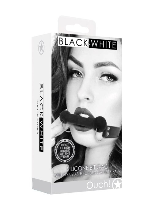 Silicone Bit Gag - With Adjustable Bonded Leather Straps Ouch! Silicone Bit Gag - With Adjustable Bonded Leather Straps Ouch!