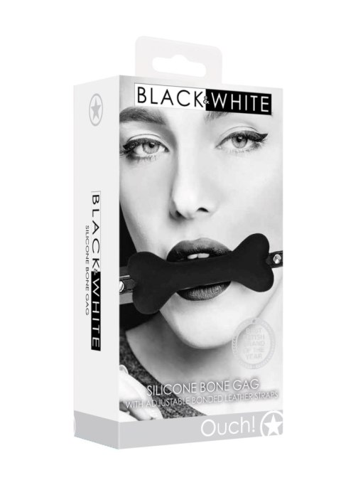Silicone Bone Gag - With Adjustable Bonded Leather Straps Ouch! Silicone Bone Gag - With Adjustable Bonded Leather Straps Ouch!