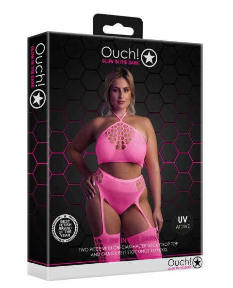 Two Piece with Crop Top and Stockings XL/XXXXL Ouch! Two Piece with Crop Top and Stockings XL/XXXXL Ouch!