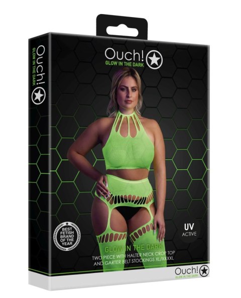 Two Piece with Crop Top and Stockings XL/XXXXL Ouch! Two Piece with Crop Top and Stockings XL/XXXXL Ouch!