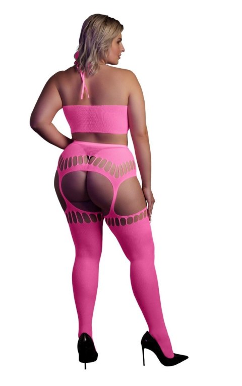 Two Piece with Crop Top and Stockings XL/XXXXL Ouch! Two Piece with Crop Top and Stockings XL/XXXXL Ouch!