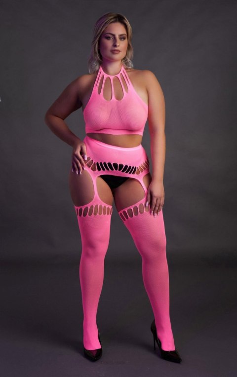 Two Piece with Crop Top and Stockings XL/XXXXL Ouch! Two Piece with Crop Top and Stockings XL/XXXXL Ouch!