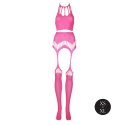 Two Piece with Crop Top and Stockings - Pink - XS/XL Ouch!