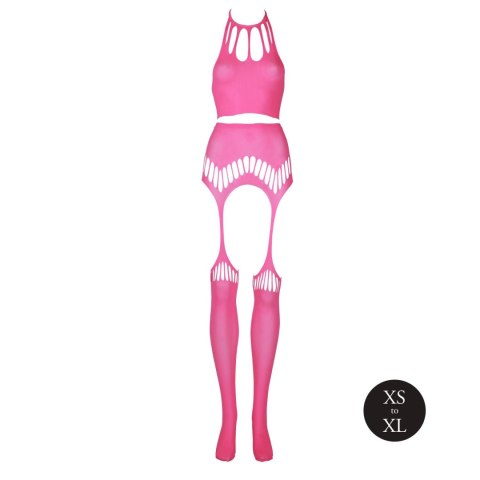 Two Piece with Crop Top and Stockings - Pink - XS/XL Ouch! Two Piece with Crop Top and Stockings - Pink - XS/XL Ouch!