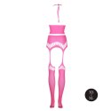 Two Piece with Crop Top and Stockings - Pink - XS/XL Ouch!