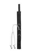 Velcro Collar With Nipple Clamps - With Adjustable Straps Ouch! Velcro Collar With Nipple Clamps - With Adjustable Straps Ouch!
