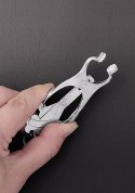 2 Squeezer Teaser Clover Nipple Clamps W Ring Steel 2 Squeezer Teaser Clover Nipple Clamps W Ring Steel