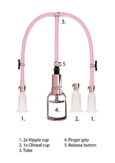 Clitoral & Nipple Pump Set Medium - Rose Gold Pumped Clitoral & Nipple Pump Set Medium - Rose Gold Pumped