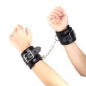 Kajdanki-Black Bondage Handcuffs BDSM Secret Play Kajdanki-Black Bondage Handcuffs BDSM Secret Play