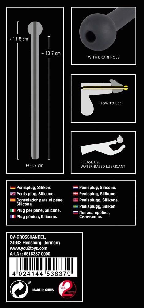 Penis Plug Piss Play black Penisplug Penis Plug Piss Play black Penisplug