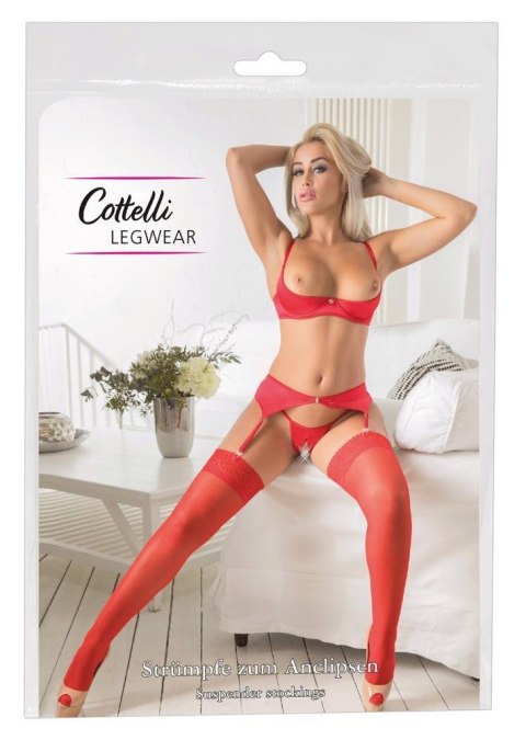 Stockings red 2 Cottelli LEGWEAR Stockings red 2 Cottelli LEGWEAR