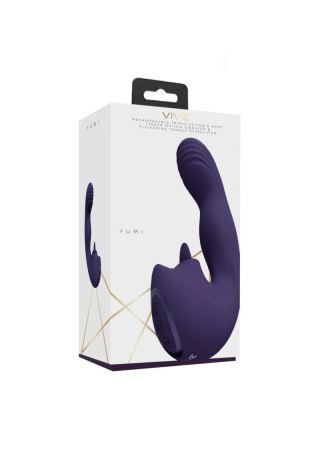 VIVE - Yumi - Rechargeable Triple Motor - G-Spot Finger Motion Vibrator and Flickering Tongue Stimul Vive