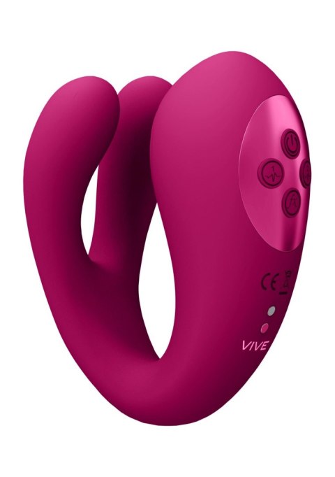 Yoko - Triple Action Vibrator Dual Prongs with Clitoral Pulse Wave Vive Yoko - Triple Action Vibrator Dual Prongs with Clitoral Pulse Wave Vive