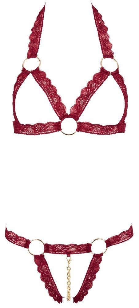 Bra Set open red M/L Cottelli LINGERIE Bra Set open red M/L Cottelli LINGERIE