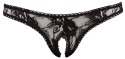 Crotchless String black S Cottelli LINGERIE Crotchless String black S Cottelli LINGERIE