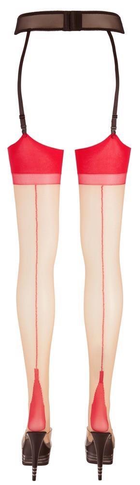 Stockings skin/red 4 Cottelli LEGWEAR Stockings skin/red 4 Cottelli LEGWEAR