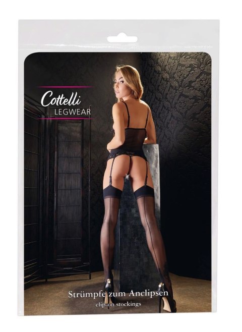 Stockings with seam black 4 Cottelli LEGWEAR Stockings with seam black 4 Cottelli LEGWEAR