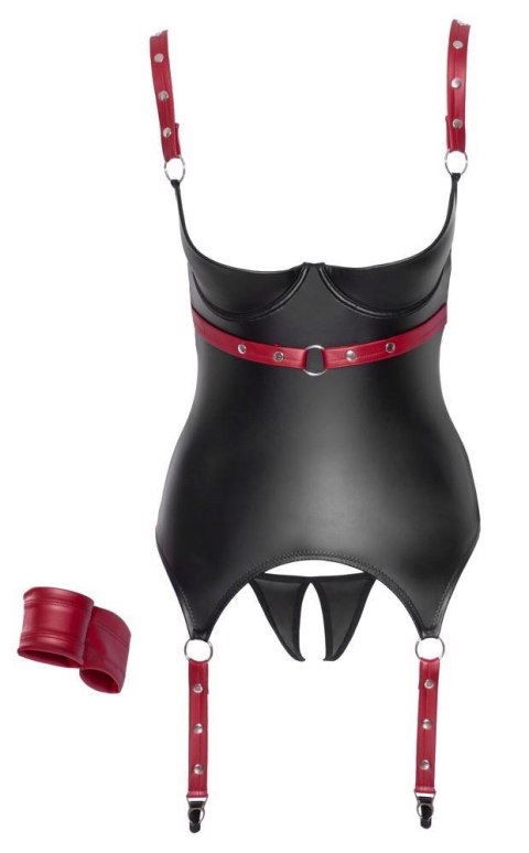 Basque black/red L Cottelli BONDAGE Basque black/red L Cottelli BONDAGE